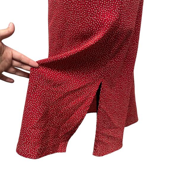 Vintage Blue Womens Size 7 Red Polka Dot Skirt - Picture 3 of 6